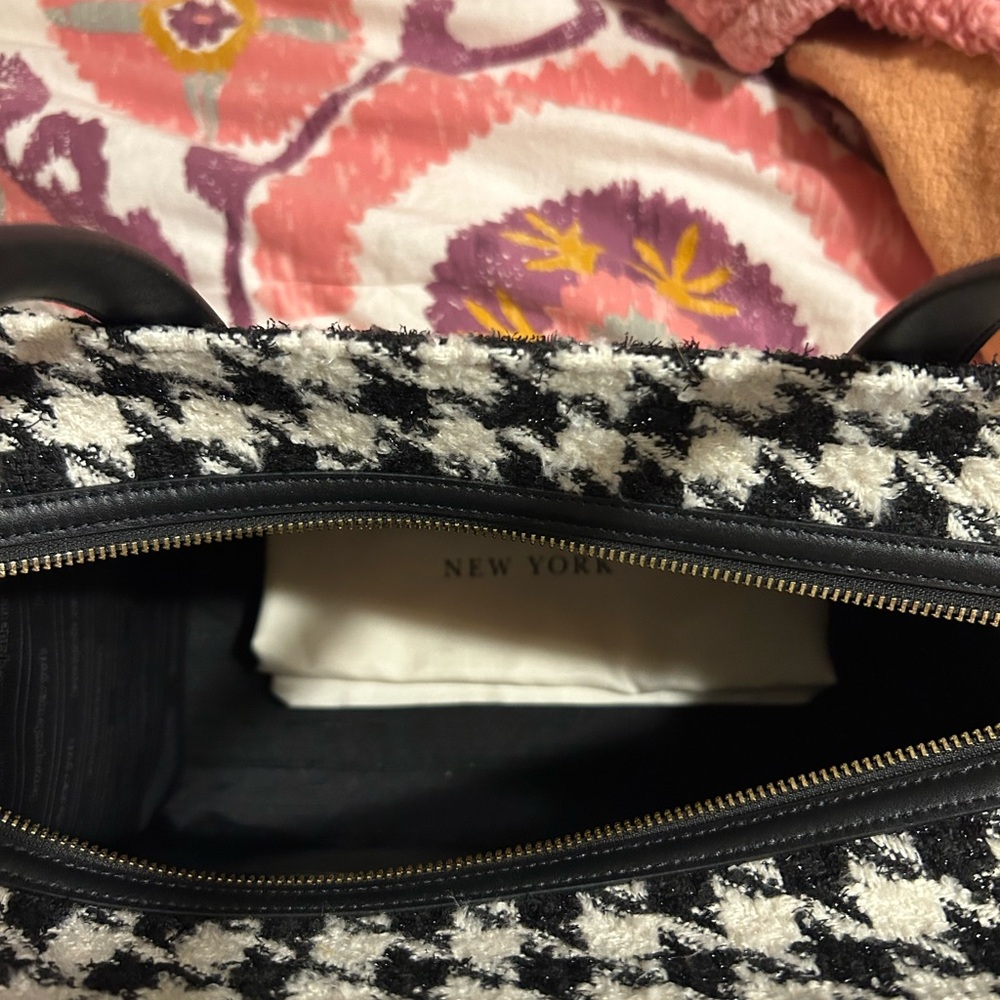 kate spade houndstooth market tote - Picture 6 of 7